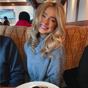 Sky Blue, Oversized / Loose turtle neck sweater. Fleece. Extremley soft